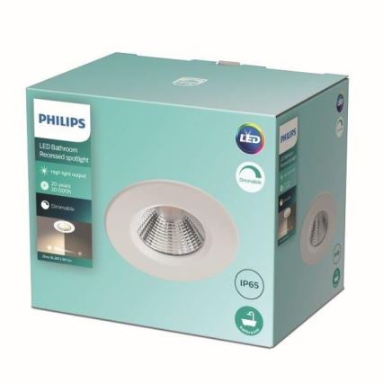 Philips - LED Dimmable φωτιστικό μπάνιου LED/5.5W/230V 2,700K IP65