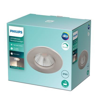 Philips - LED Dimmable φωτιστικό μπάνιου LED/5.5W/230V 2,700K IP65