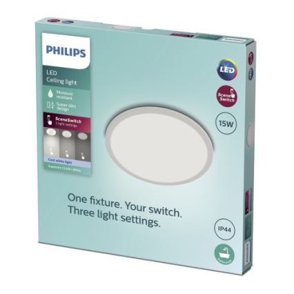 Philips - LED Dimmable bathroom φωτιστικό μπάνιου SCENE SWITCH LED/15W/230V IP44 4000K