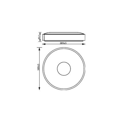 Philips - LED Dimmable φωτιστικό οροφής COINER SCENE SWITCH LED/24W/230V 2700K μαύρο
