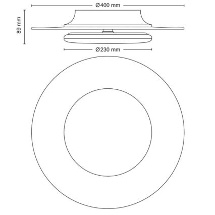 Philips- LED Dimmable φωτιστικό οροφής SCENE SWITCH LED/30W/230V 2700K ασήμι