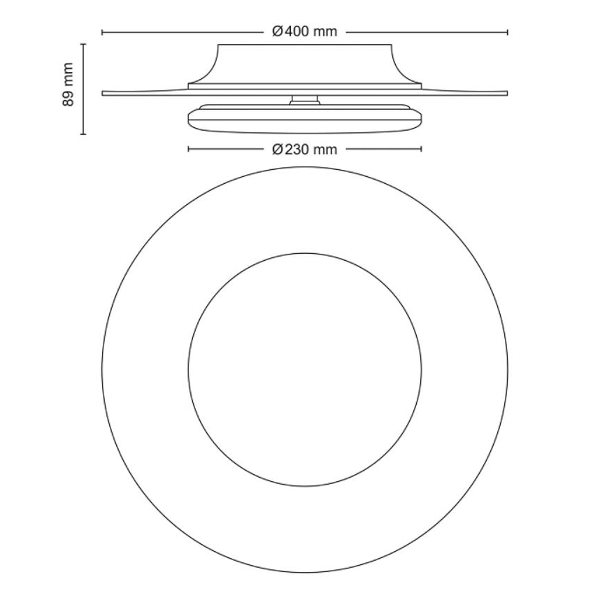 Philips- LED Dimmable φωτιστικό οροφής SCENE SWITCH LED/30W/230V 2700K μαύρο