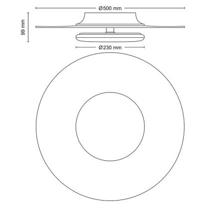 Philips- LED Dimmable φωτιστικό οροφής SCENE SWITCH LED/40W/230V 2700K ασήμι