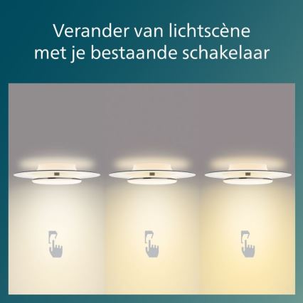 Philips- LED Dimmable φωτιστικό οροφής SCENE SWITCH LED/40W/230V 2700K μαύρο