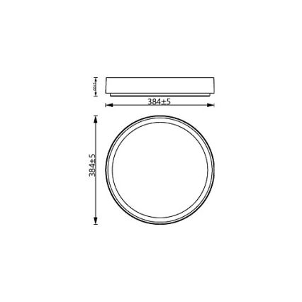 Philips - LED Dimmable φωτιστικό οροφής HANNO LED/24W/230V 2700K λευκό