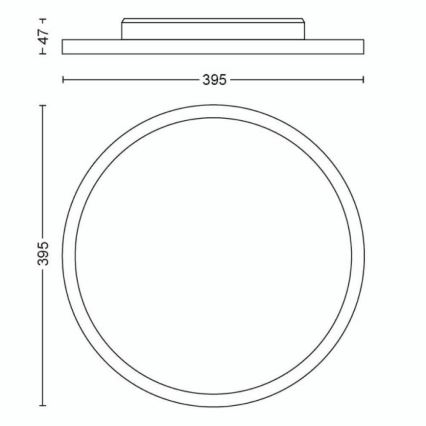 Philips - LED Dimmable φωτιστικό οροφής Hue LED/19W/230V 2200-6500K + τηλεχειριστήριο