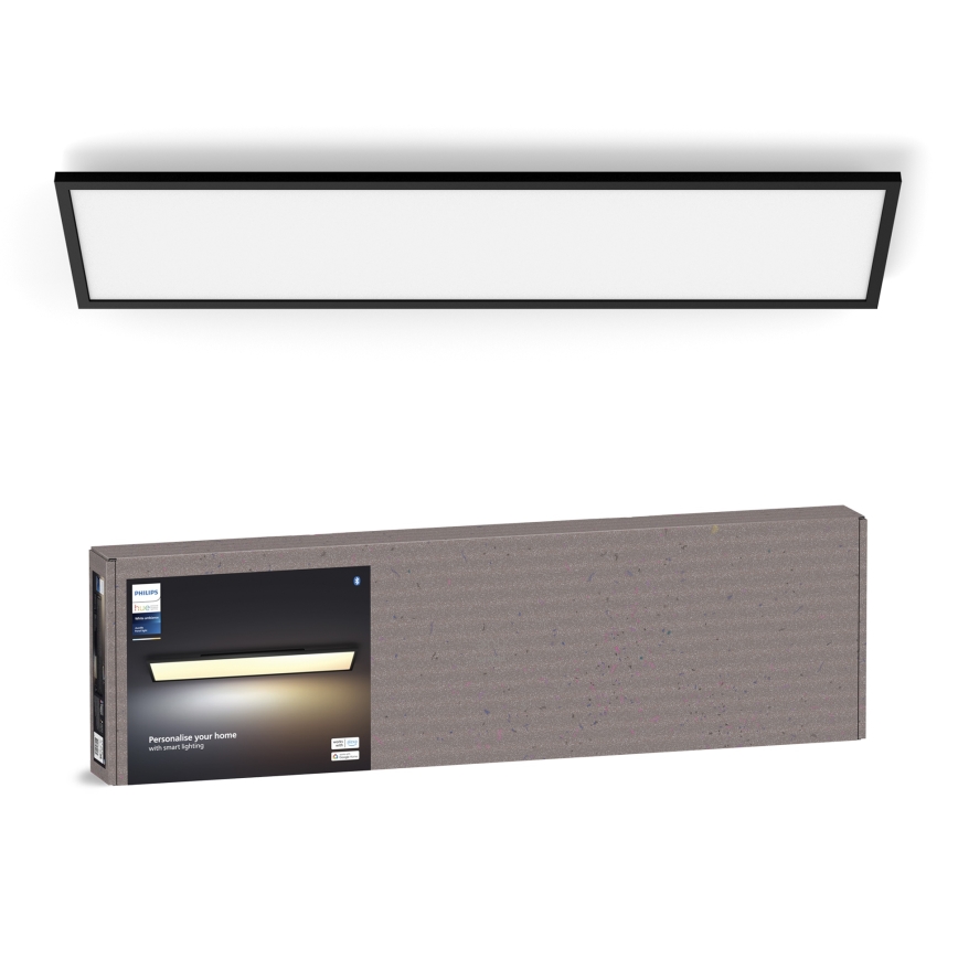 Philips - LED Dimmable φωτιστικό οροφής Hue AURELLE LED/39W/230V 2200-6500K 120x30 cm μαύρο