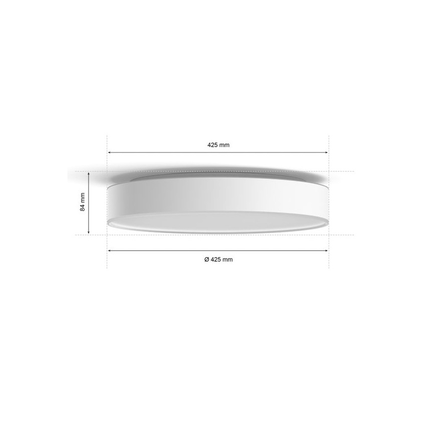 Philips - LED Dimmable φωτιστικό οροφής Hue LED/33,5W/230V 2200-6500K διάμετρος 425 mm λευκό + τηλεχειριστήριο