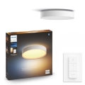 Philips - LED Dimmable φωτιστικό οροφής Hue ENRAVE LED/33,5W/230V 2200-6500K δ. 425 mm λευκό + τηλεχειριστήριο