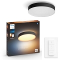 Philips - LED Dimmable φωτιστικό οροφής Hue ENRAVE LED/33,5W/230V 2200-6500K δ. 425 mm μαύρο + τηλεχειριστήριο