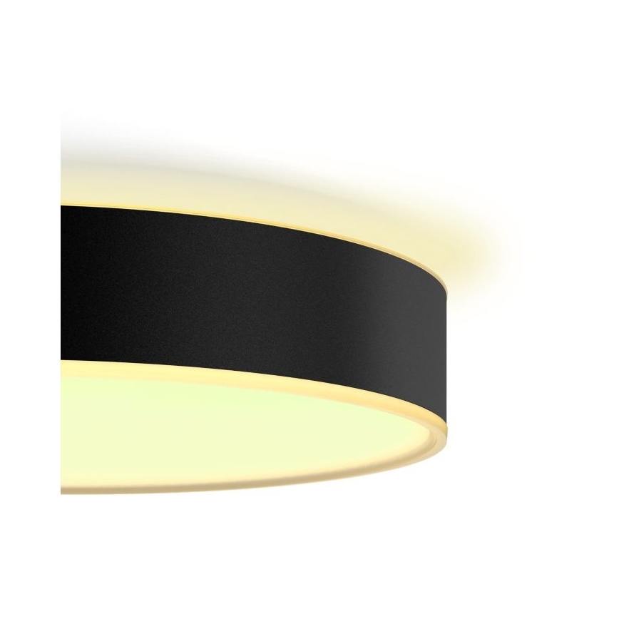Philips - LED Dimmable φωτιστικό οροφής Hue LED/19,2W/230V 2200-6500K διάμετρος 381 mm μαύρο + τηλεχειριστήριο