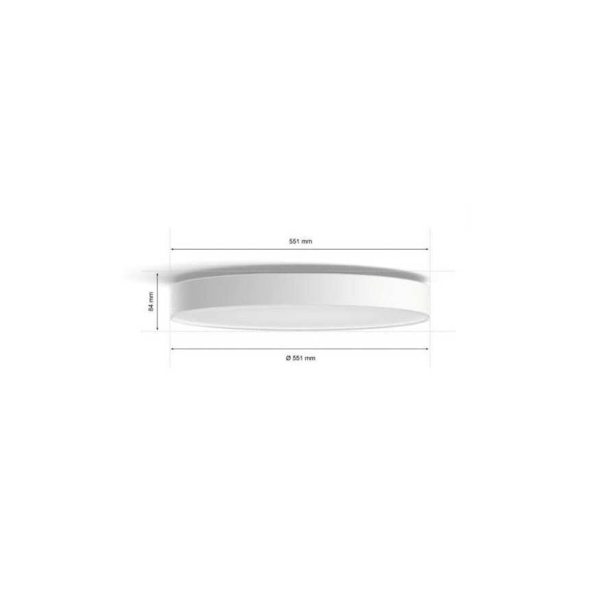 Philips - LED Dimmable φωτιστικό οροφής Hue LED/48W/230V 2200-6500K διάμετρος 551 mm λευκό + τηλεχειριστήριο