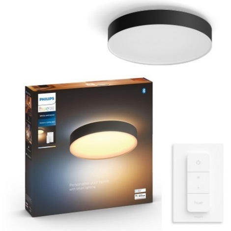 Philips - LED Dimmable φωτιστικό οροφής Hue LED/33,5W/230V 2200-6500K διάμετρος 425 mm μαύρο + τηλεχειριστήριο