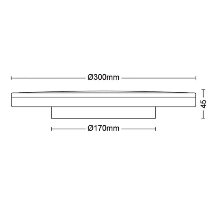 Philips - LED Dimmable φωτιστικό οροφής SCENE SWITCH LED/18W/230V διάμετρος 30 cm 2700K λευκό