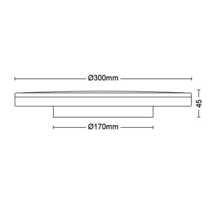 Philips - LED Dimmable φωτιστικό οροφής SCENE SWITCH LED/18W/230V διάμετρος 30 cm 4000K λευκό