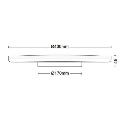 Philips - LED Dimmable φωτιστικό οροφής SCENE SWITCH LED/22W/230V διάμετρος 40 cm 2700K μαύρο