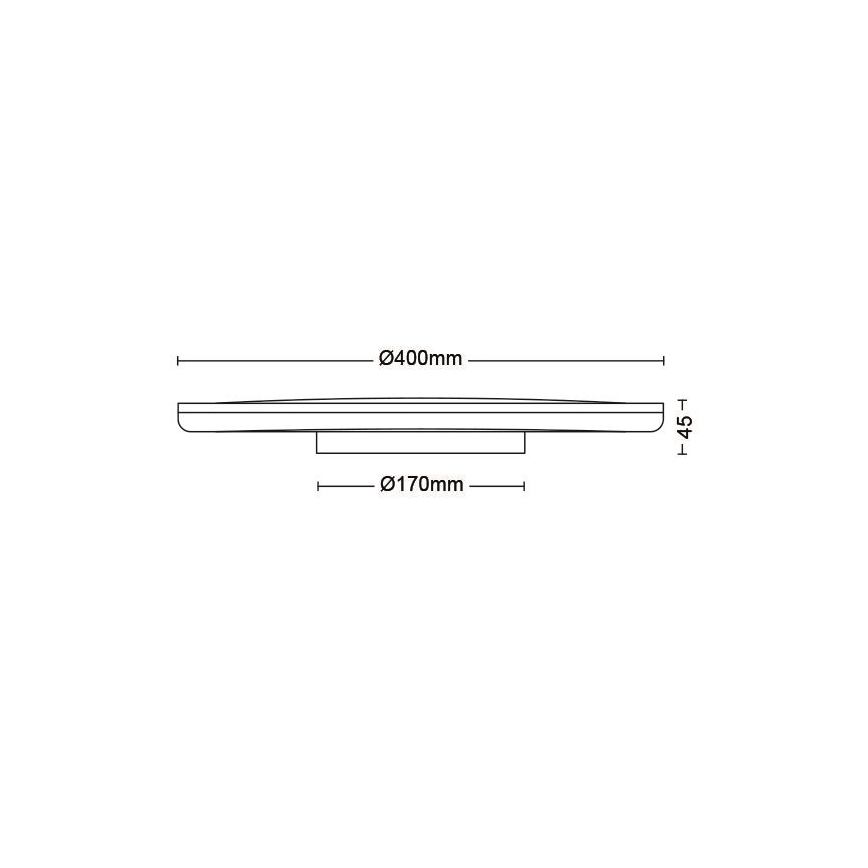 Philips - LED Dimmable φωτιστικό οροφής SCENE SWITCH LED/22W/230V διάμετρος 40 cm 2700K μαύρο