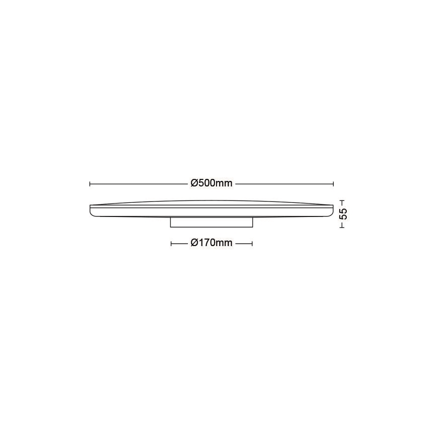 Philips - LED Dimmable φωτιστικό οροφής SCENE SWITCH LED/36W/230V διάμετρος 50 cm 4000K μαύρο