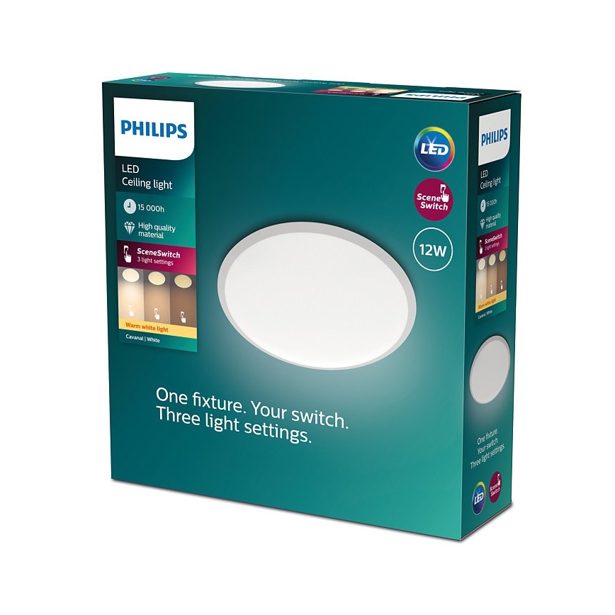 Philips - LED Dimmable φωτιστικό οροφής SCENE SWITCH LED/12W/230V