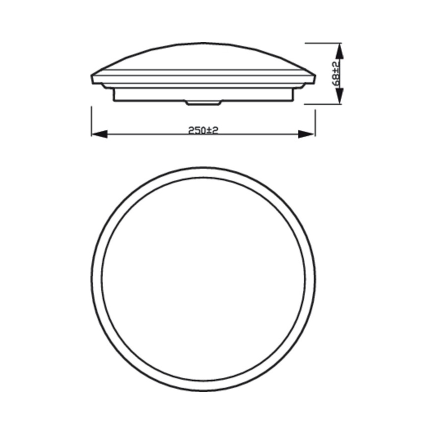 Philips - LED Dimmable φωτιστικό οροφής SCENE SWITCH LED/12W/230V