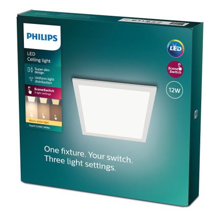 Philips - LED Dimmable φωτιστικό οροφής SCENE SWITCH LED/12W/230V 2700K