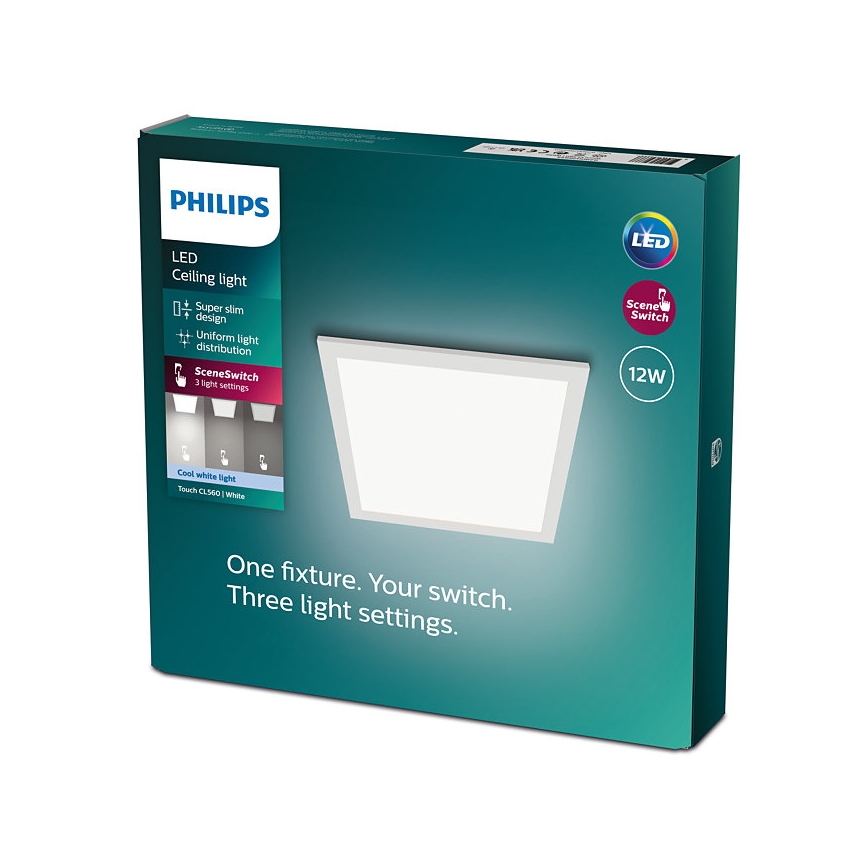 Philips - LED Dimmable φωτιστικό οροφής SCENE SWITCH LED/12W/230V 4000K