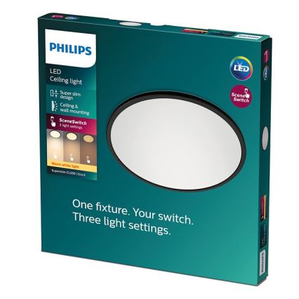 Philips - LED Dimmable φωτιστικό οροφής SUPERSLIM CL550 LED/15W/230V