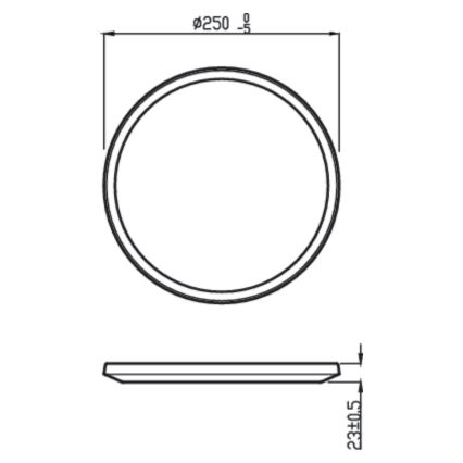 Philips - LED Dimmable φωτιστικό οροφής SUPERSLIM CL550 LED/15W/230V