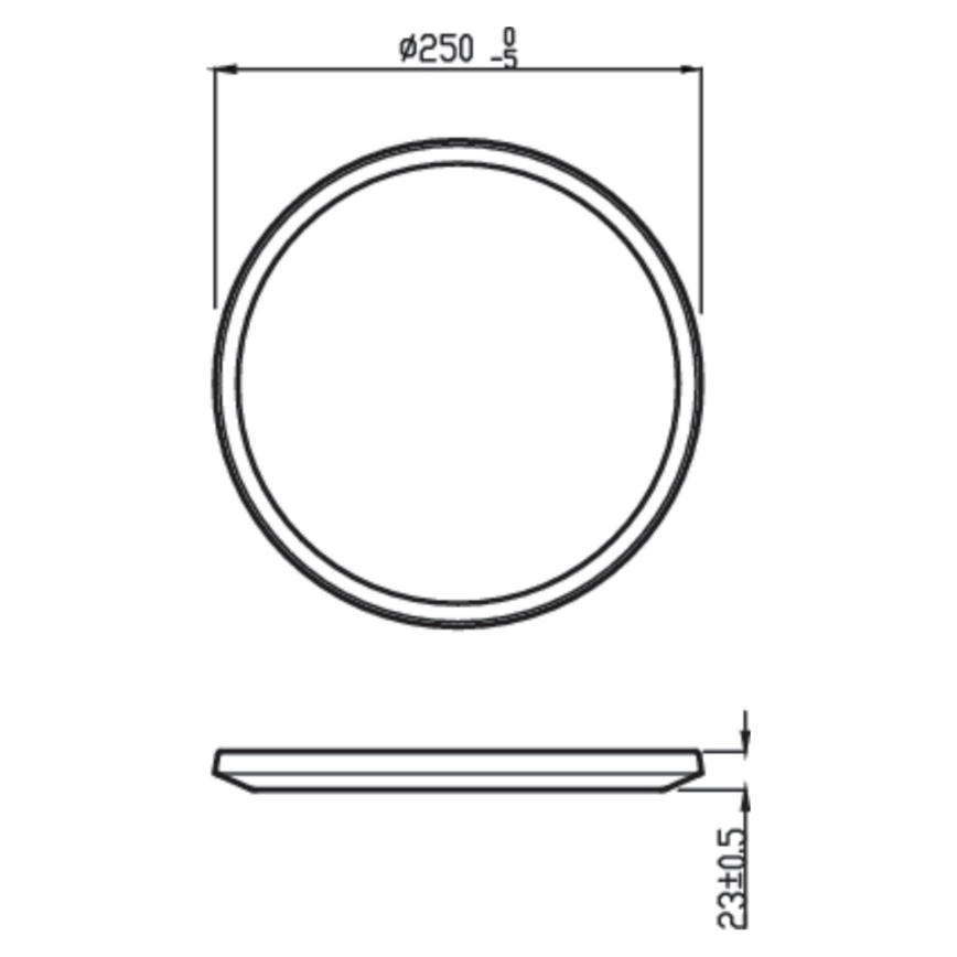 Philips - LED Dimmable φωτιστικό οροφής SUPERSLIM CL550 LED/15W/230V