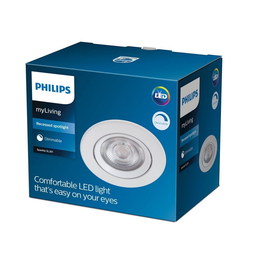 Philips - LED Dimmable χωνευτό φωτιστικό LED/5W/230V 2700K