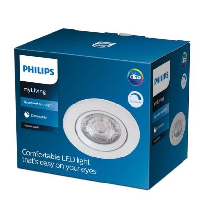 Philips - LED Dimmable χωνευτό φωτιστικό LED/5W/230V 2700K