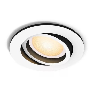 Philips - LED Dimmable χωνευτό φωτιστικό Hue MILLISKIN 1xGU10/4,2W/230V 2200-6500K λευκό