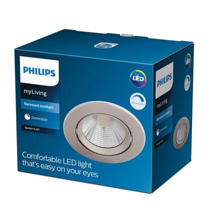 Philips - LED Dimmable χωνευτό φωτιστικό LED/5,5W/230V