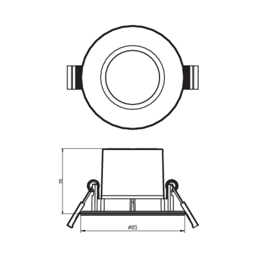 Philips - LED Dimmable χωνευτό φωτιστικό LED/5,5W/230V