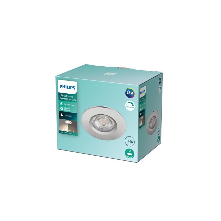 Philips - LED Dimmable χωνευτό φωτιστικό μπάνιου DIVE 1xLED/5W/230V IP65