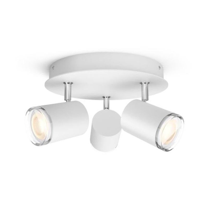 Philips - LED Dimming σποτ μπάνιου Hue ADORE 3xGU10/5W/230V IP44 + RC
