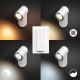 Philips - LED Dimming φωτιστικό τοίχου μπάνιου Hue ADORE 1xGU10/5W/230V IP44 + RC