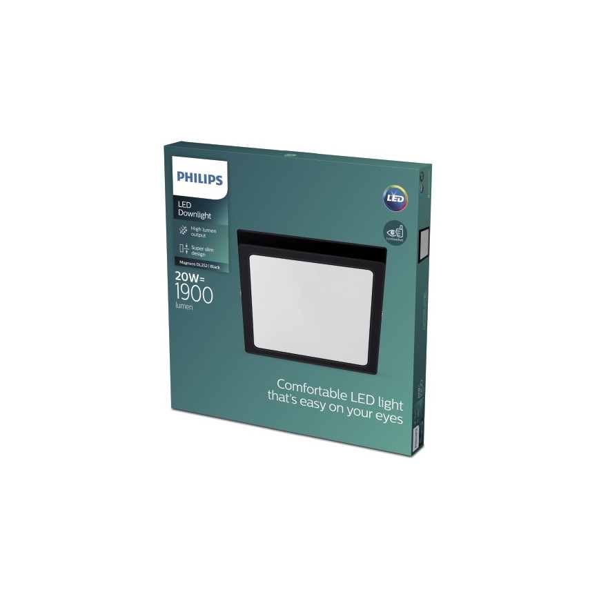 Philips - LED Φωτιστικό οροφής LED/20W/230V 2700K μαύρο