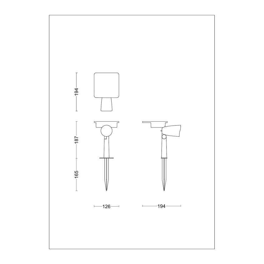 Philips - Ηλιακό LED φωτιστικό σημείου ASHLYN LED/1,4W/3,7V 2600 mAh 2700K IP44