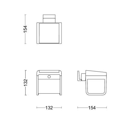 Philips - LED ηλιακό επιτοίχιο φωτιστικό με αισθητήρα κίνησης και λυκόφως EZRA LED/1,8W/3,7V 2600 mAh 3000K IP44