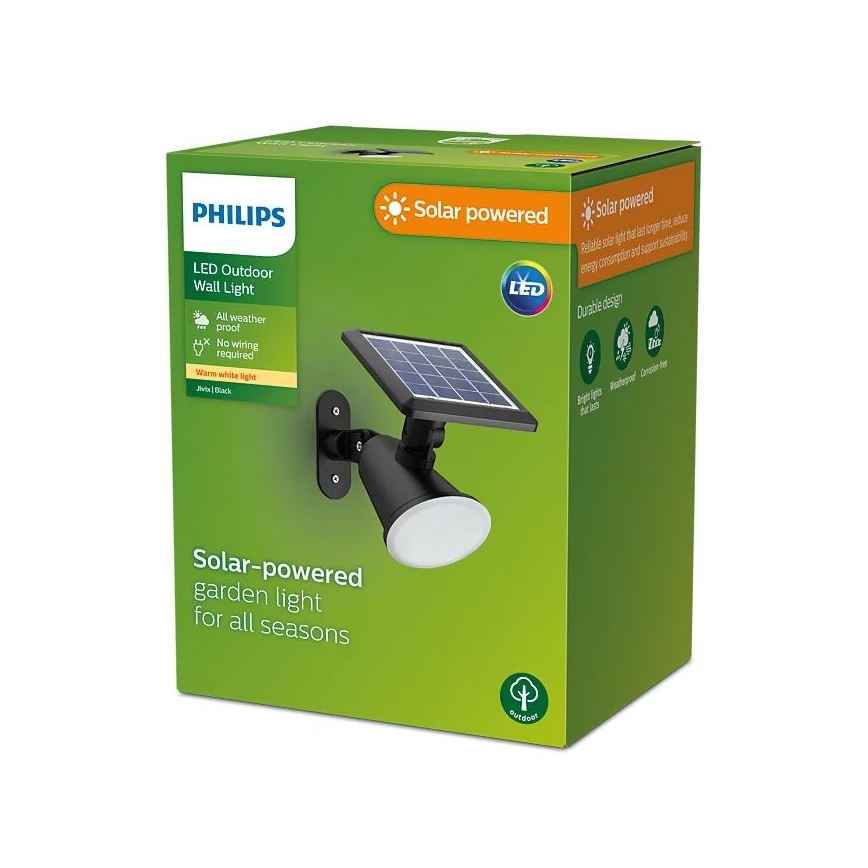 Philips - LED Ηλιακό Επιτοίχιο Φωτιστικό JIVIX LED/1,4W/3,7V 1800 mAh IP44