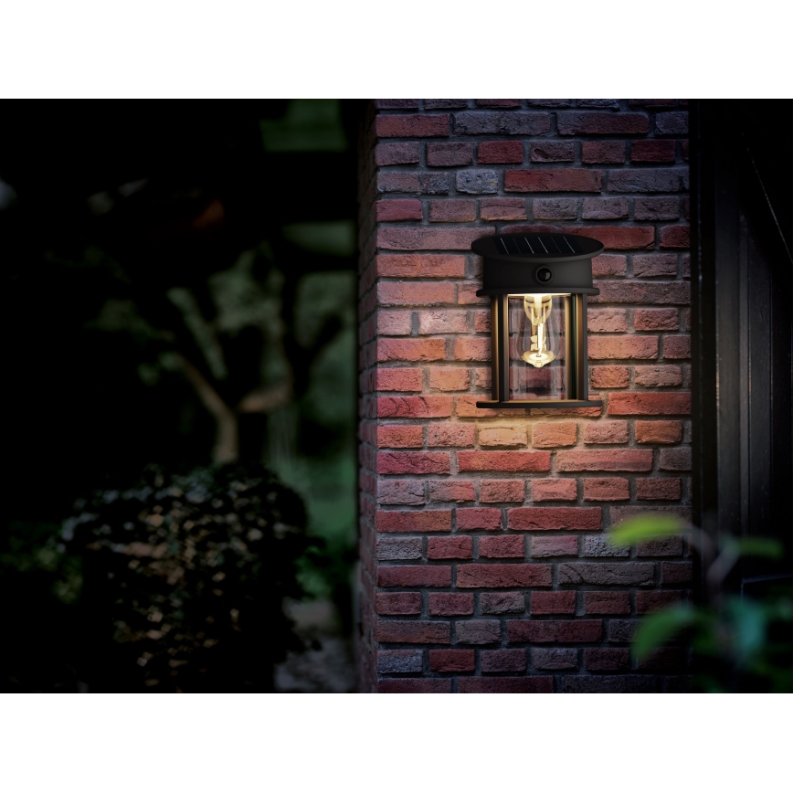 Philips - LED ηλιακό επιτοίχιο φωτιστικό με αισθητήρα κίνησης και λυκόφωτος GERI LED/3,2W/3,7V 2600 mAh 2700K IP44