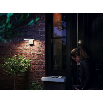 Philips - LED ηλιακό φωτιστικό τοίχου με αισθητήρα ZONAL LED/1,3W/3,7V 2500 mAh IP44