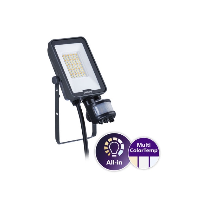 Philips - Προβολέας LED με αισθητήρα κίνησης και σούρουπου LEDINAIRE ALL-IN LED/20W/230V 3000/4000/6500K IP65