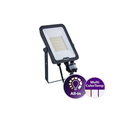 Philips - LED Προβολέας με συνδυασμένο αισθητήρα κίνησης και λυκόφωτος LEDINAIRE ALL-IN LED/50W/230V 3000/4000/6500K IP65