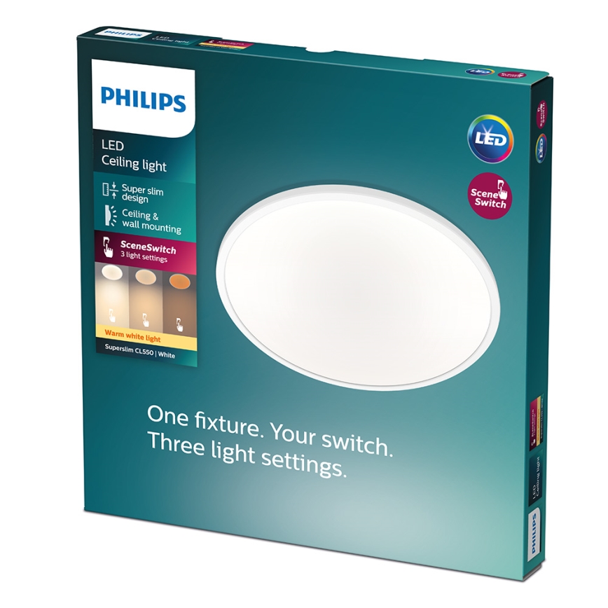 Philips - Ρυθμιζόμενο LED φωτιστικό οροφής LED/15W/230V 2700K