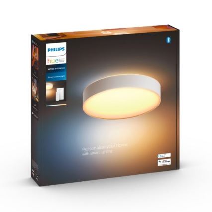 Philips - LED ρυθμιζόμενο φωτιστικό οροφής Hue LED/33,5W/230V 2200-6500K Ø 425 mm λευκό + τηλεχειριστήριο