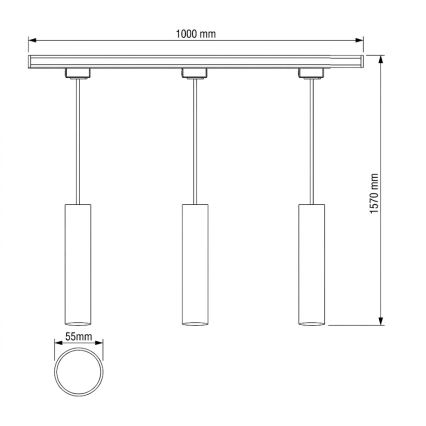 Philips - LED ρυθμιζόμενο φωτιστικό με καλώδιο σε σύστημα ράγας EASYLINK 3xGU10/6,2W/230V 2200-2700K 1m λευκό