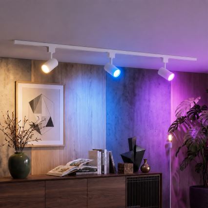Philips - LED RGBW ρυθμιζόμενο σποτ σε σύστημα ράγας EASYLINK HUE 3xGU10/4,7W/230V 2200-6500K 1m λευκό
