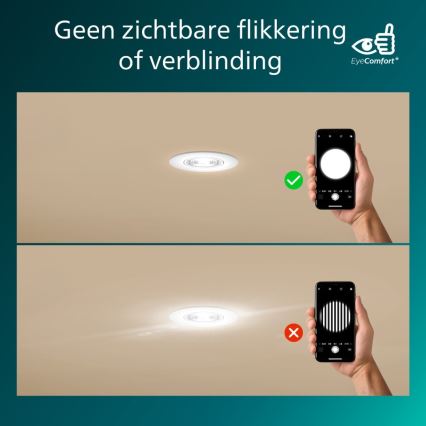 Philips - Ρυθμιζόμενο LED χωνευτό φωτιστικό οροφής CILANTRO LED/5W/230V 2700K λευκό